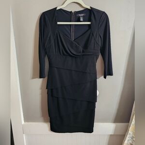 White House Black Market Black Layered Dress